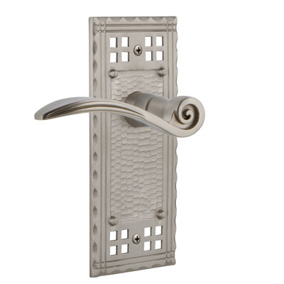 Craftsman Plate Privacy (Bed & Bath) with Swan Lever