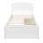 Twin Platform Bed With Two White Drawer Chests - Solid Wood For A Spacious Bedroom Size Embellishment Gorgeous
