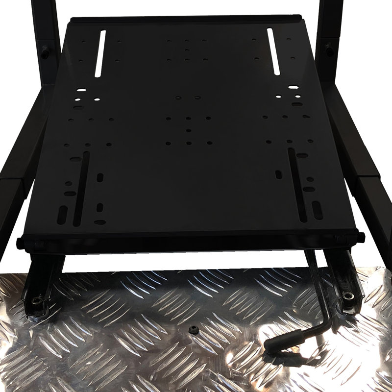 Fauteuil de jeu inclinable et réglable en cuir GTR Simulateur, Noir