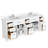 Angela 84” Double Bathroom Vanity With White Engineered Marble Stone Rectangular Sink