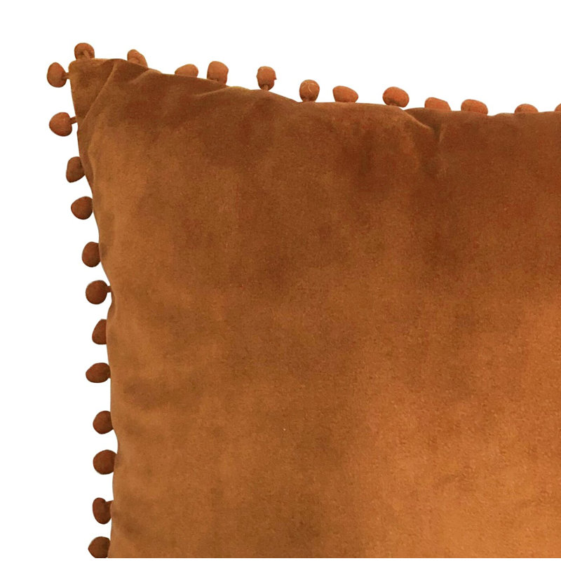 Hennessey Square Pillow Cover & Insert, Topaz Orange
