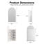 Aishwarya 40x80cm Wall-Mounted Arched Mirror Cabinet with 4-Tier Shelves