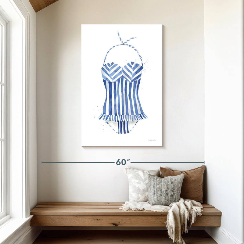 Maillot de bain bleu Sh Shetworth, H 45 po x l 30 po