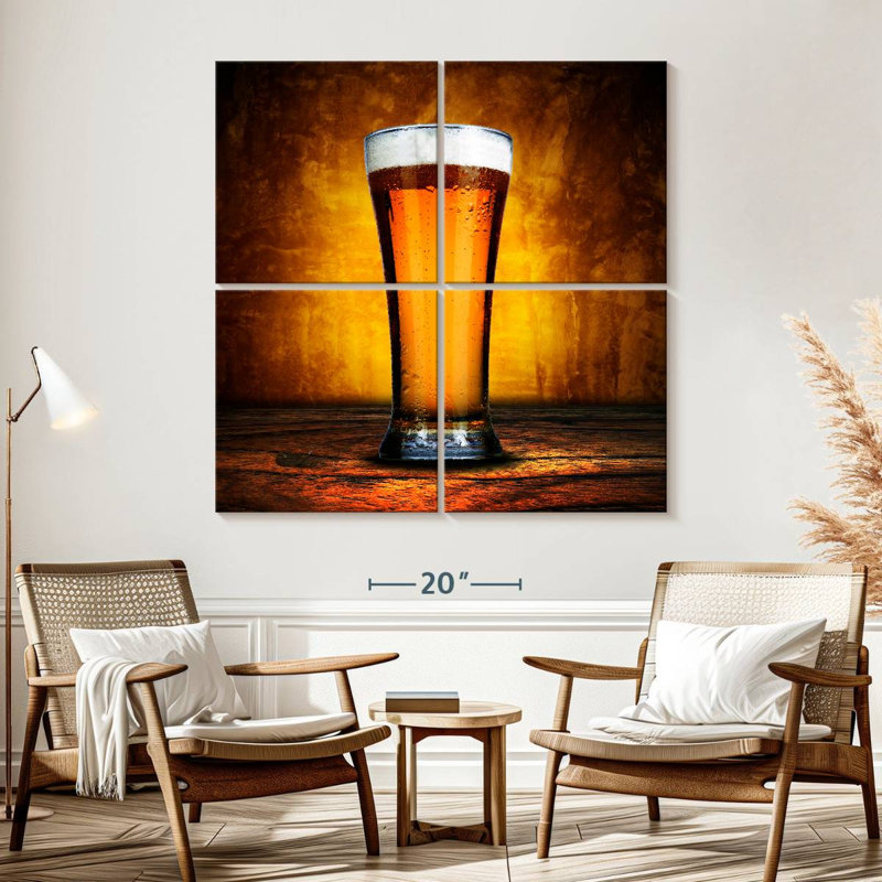 Grand verre de bière Yarlin, H 57 po x l 57 po