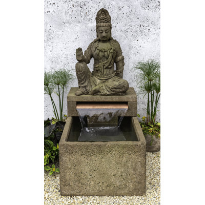 Fontaine de Bouddha en béton Quan Yin