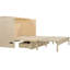 Grand lit doré, conception d'espace, lit pliable avec compartiment interne pour matelas, finition, L 80,6 po x l 63 po H 41,3 po, lattes 13 pièces, capacité de poids de 500 lb, facile à assembler-130149890