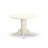 5 Piece Dinette Table Set Includes A Dining Table and 4 Beige Red Polyester Fabric Padded Chairs with Stylish Back- Linen White Finish-1977677913