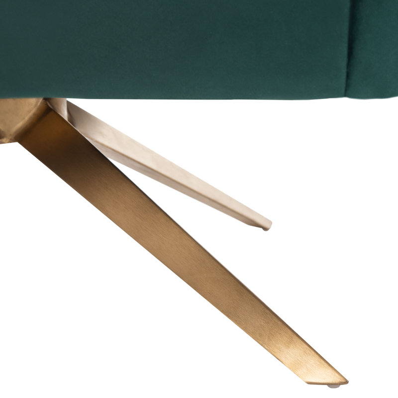 Fauteuil en velours Skye, Émeraude