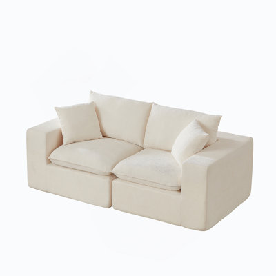 Canapé moderne en nuage de chenille, librement combinable, confortable pour s'asseoir, convient aux meubles de salon modernes dans les maisons, les appartements et les bureaux