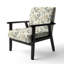 Fauteuil d'appoint rembourré bohème et éclectique Tranquil Leaves