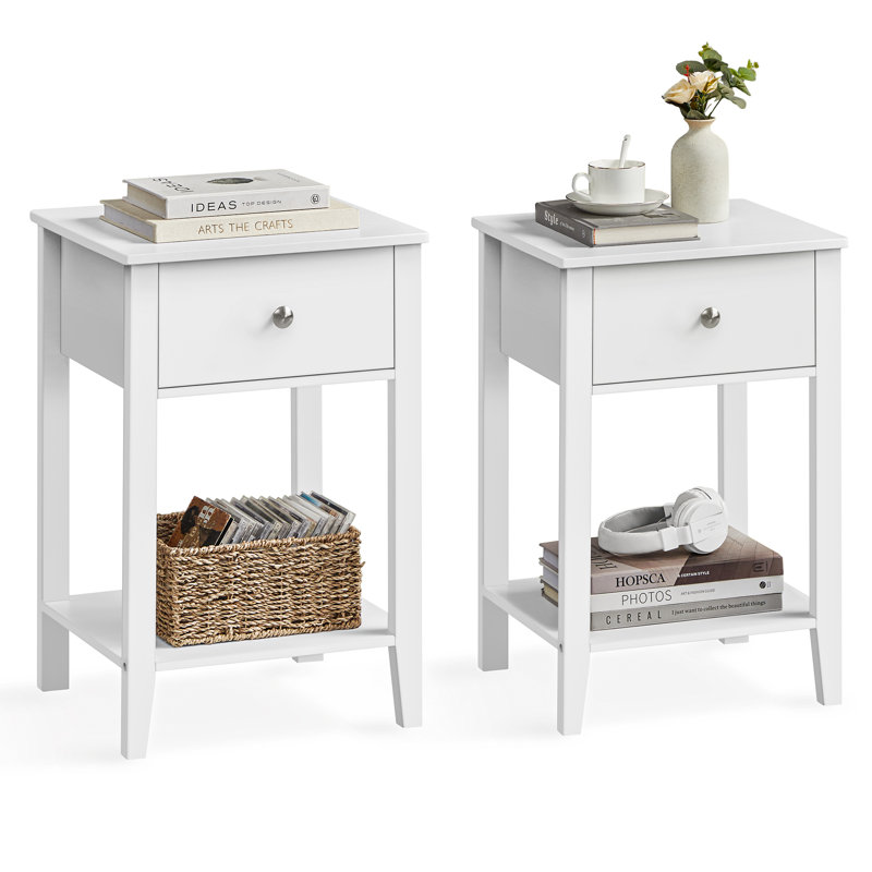 Anlaug 15.7 cm W Bamboo / Rattan Bedside Table