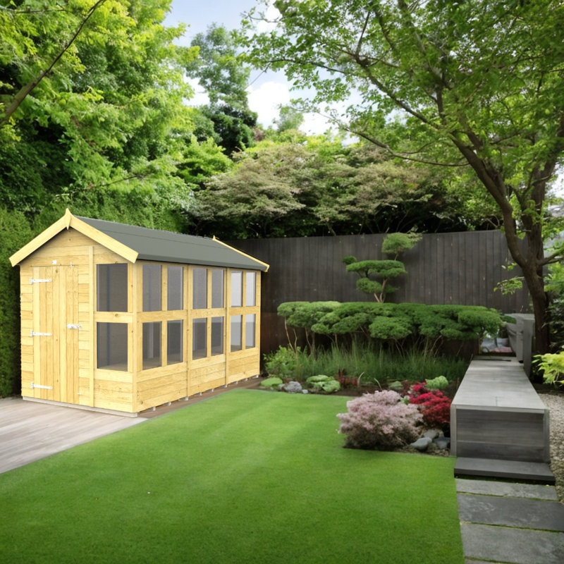 10ft x 6ft Apex Potting Shed, 217.2cm H x 175.3cm W x 355.7cm D