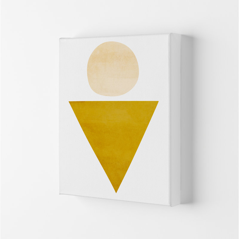 Yellow Triangle And Circle Original - Print, Unframed, 84.01cm H x 59.4cm W x 4cm D