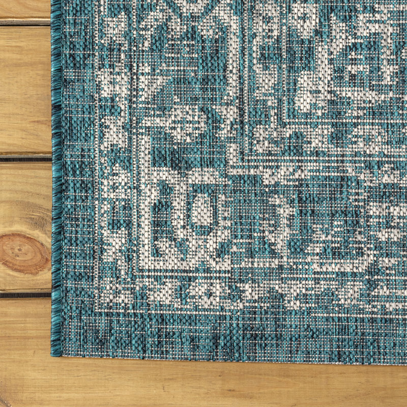 Tapis intérieur / extérieur Massimo Bohemian Medallion, Tapis de couloir 2 pi 2 po x 8 pi