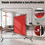 Flame-Resistant 3-Panel Welding Screen with Frame – Transparent PVC Curtain, Steel Frame, Lockable Swivel Casters, Portable Welding Protection for Workshop, Garage-495029208-495029206