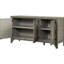 Armoire de rangement grise avec placage en pin, tablettes réglables, pour le salon, l'entrée, le bureau, cabinet d'esthétique esthétique, gris, + tablettes, élément spacieux et attrayant