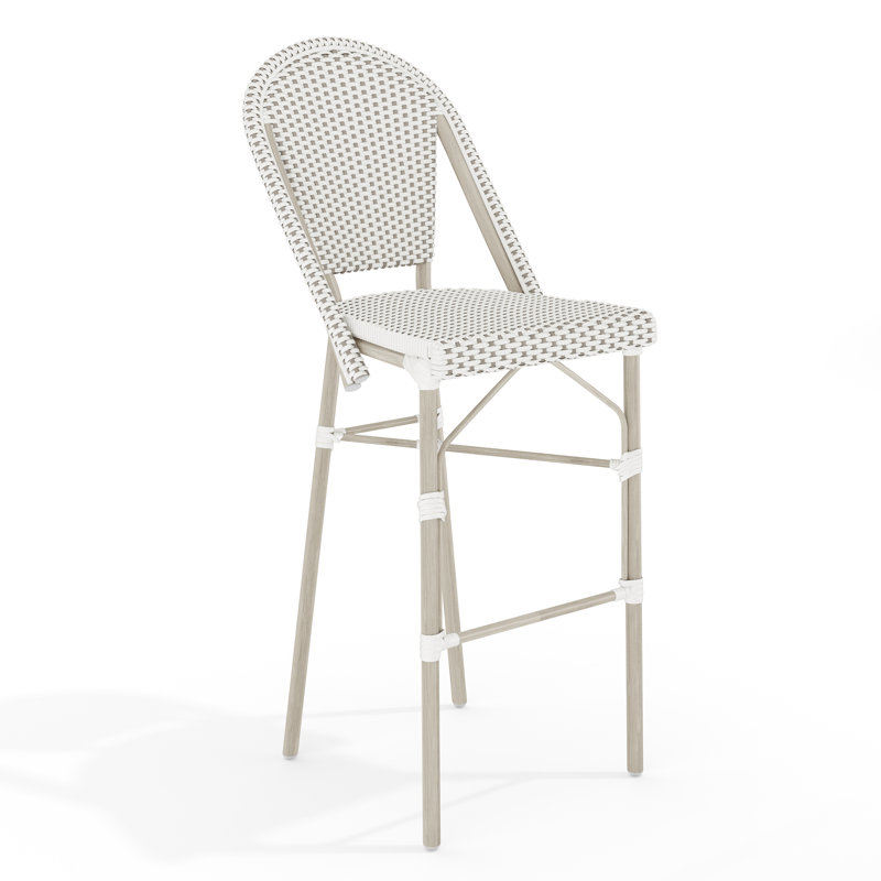 Tabouret de bar Martha Stewart, Gris / Blanc, Bois gris, Tabouret de bar (siège d'une hauteur de 30 po)