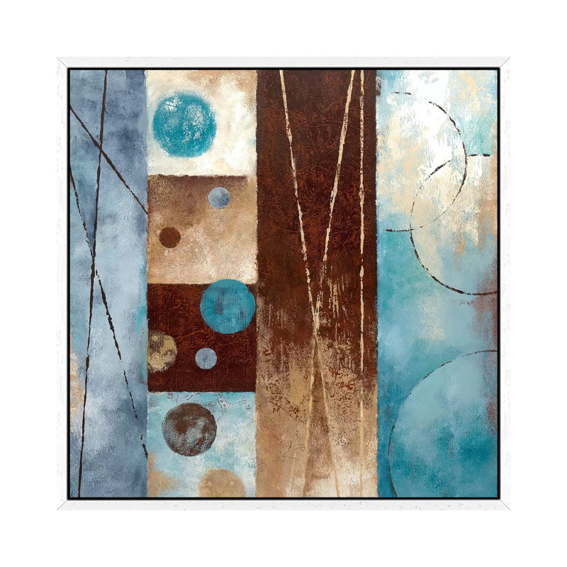 Roll With It II by Nan - Painting on Canvas, 66.04 cm H x 66.04 cm W, White Framed