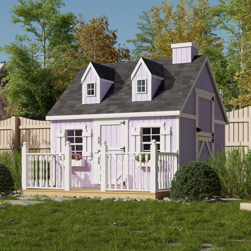 Cape Cod Outdoor Wood Playhouse, Yes, 8' x 8', No