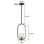 Luminaire suspendu moderne 1 lumière avec verre en forme de fleur pour îlot de cuisine-130807275
