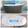Biocura 67" Modern Acrylic Freestanding Bathtub With Brushed Nickel Drain