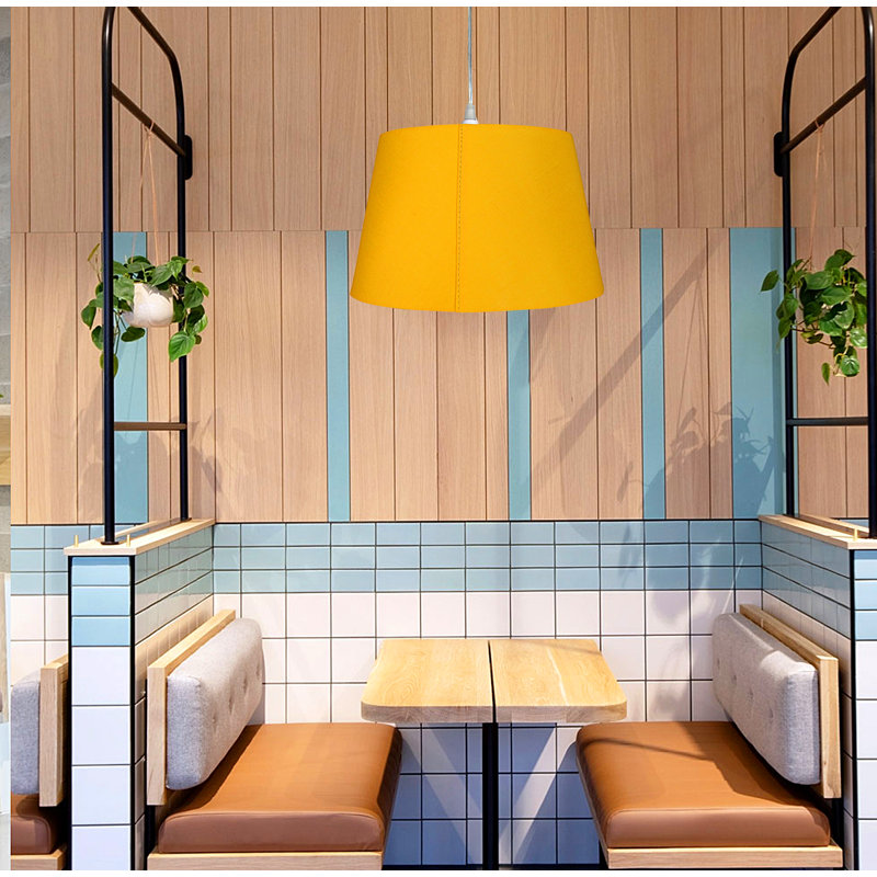 Cotton Empire Lamp Shade ( Clip On ), Mustard, H19 x W30 x D30cm