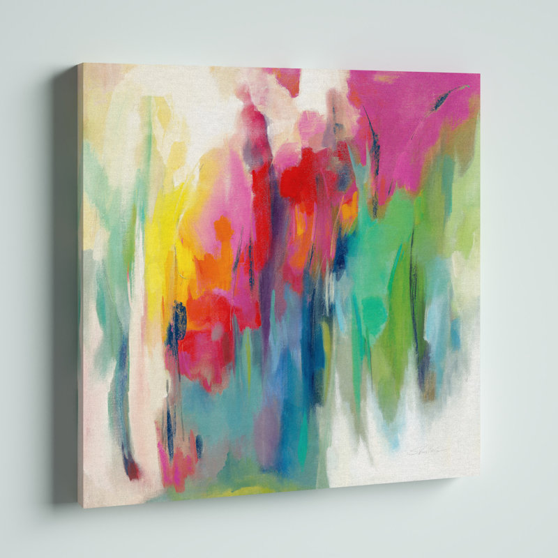 " Bright March Rainbow " by Silvia Vassileva Painting Print, 20" H x 20" W