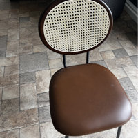 Tusarora Iron King Louis Back Side Chair (Set of 4) Bayou Breeze Leg Color: Black, Upholstery Color: Whiskey Brown