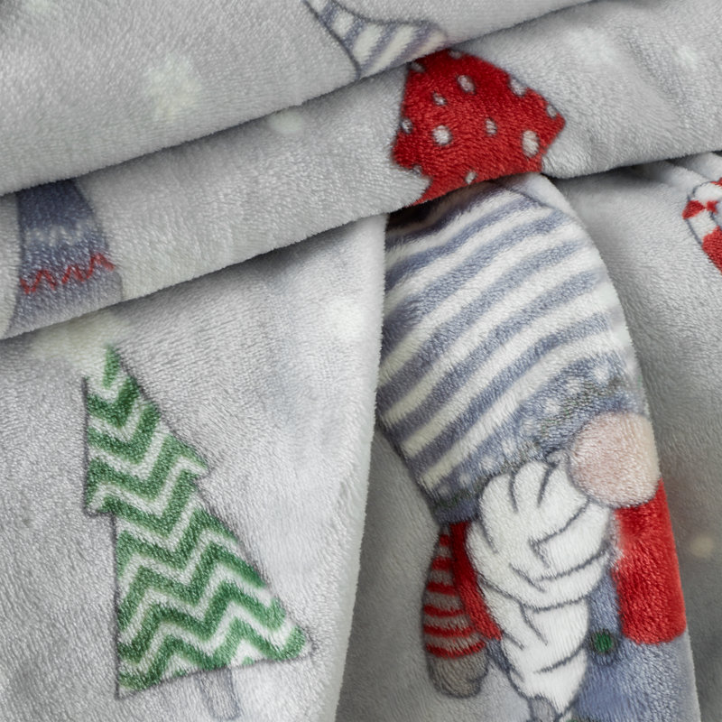 Christmas Gnomes Fleece Cosy Blanket Throw