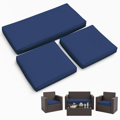 Ensemble de coussins de siège d'extérieur 3 pièces