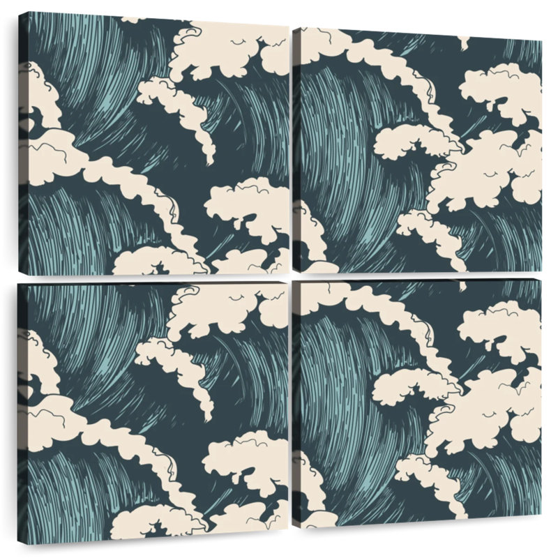 Waves Seamless Pattern, 18" H x 18" W