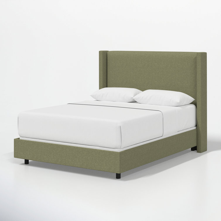 Hanson Upholstered Wingback Bed