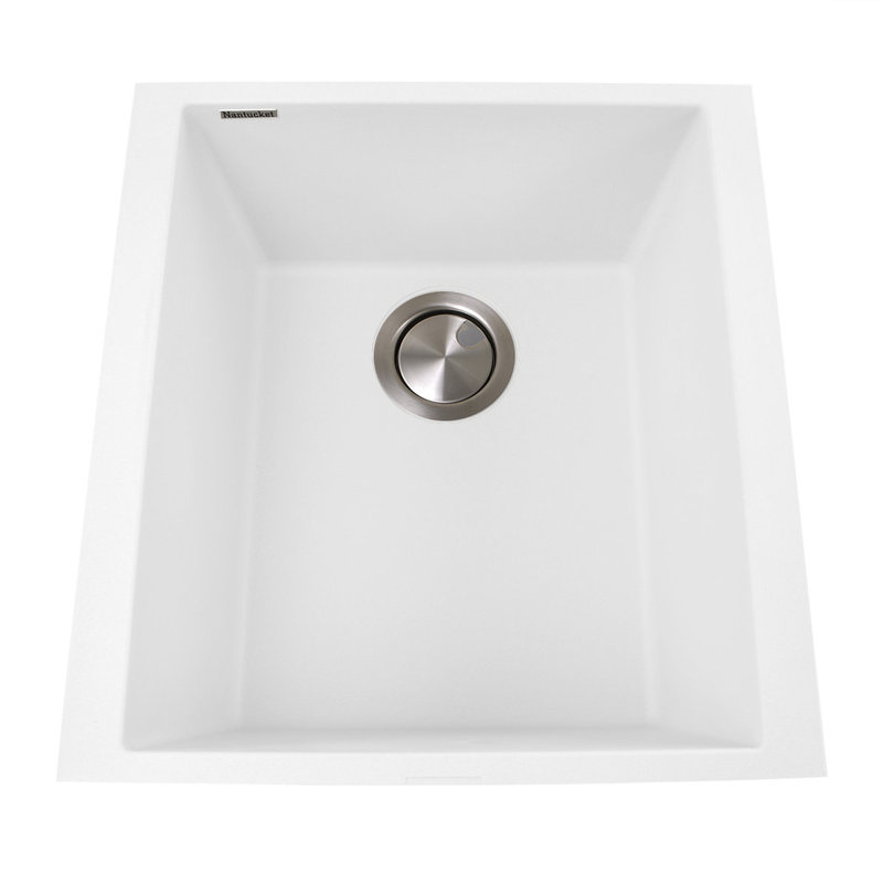 Plymouth 17'' L Single Bowl Granite Kitchen Sink, Matte White