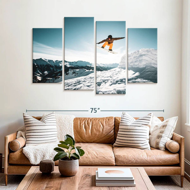 Sireci Snowboarder In The Air, 42" H x 68" W