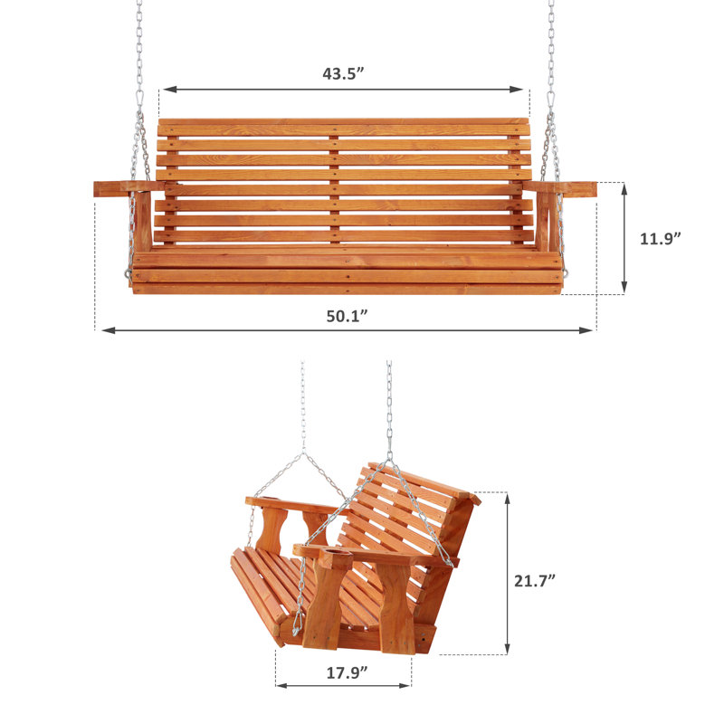 2 Person Pine Porch Swing