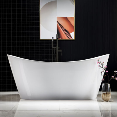 67'' x 32'' Freestanding Soaking Acrylic Bathtub