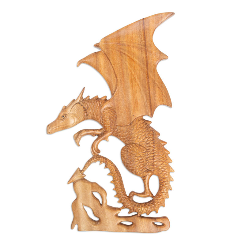 Décoration murale dragon flamboyant