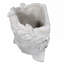 Petit vase mural en ciment 6,7 x 5,5 x 8,7 po Visage