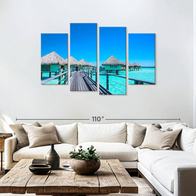 Gillard Bora Bora Overwater Bungalows, 48" H x 75" W