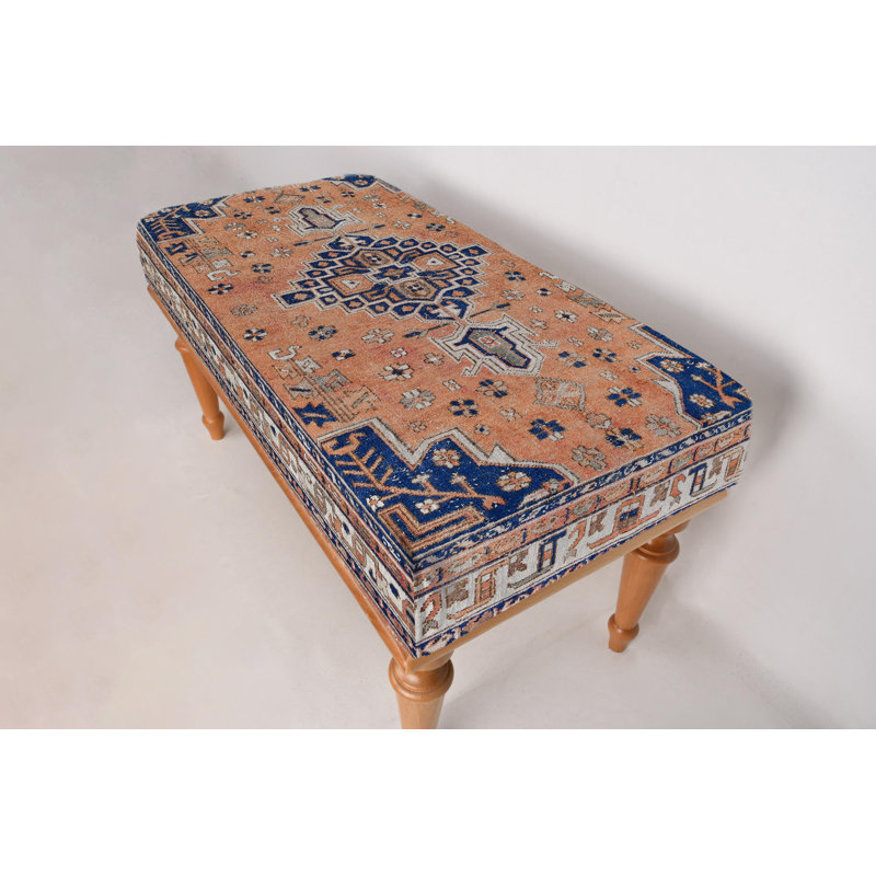 Frontdoor Bench, Desk Bench, Ottoman Bench, Upholstered Bench, Turkish Rug Bench, Kilim Bench, Home Decor Bench, Handmade Bench
