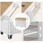 Modern Fluted Kitchen Island with 2 Drop-Leaf, Built-in Power Outlet & 4 Doors, 55.5" Rolling Storage Cart with Spice Rack-66059238
