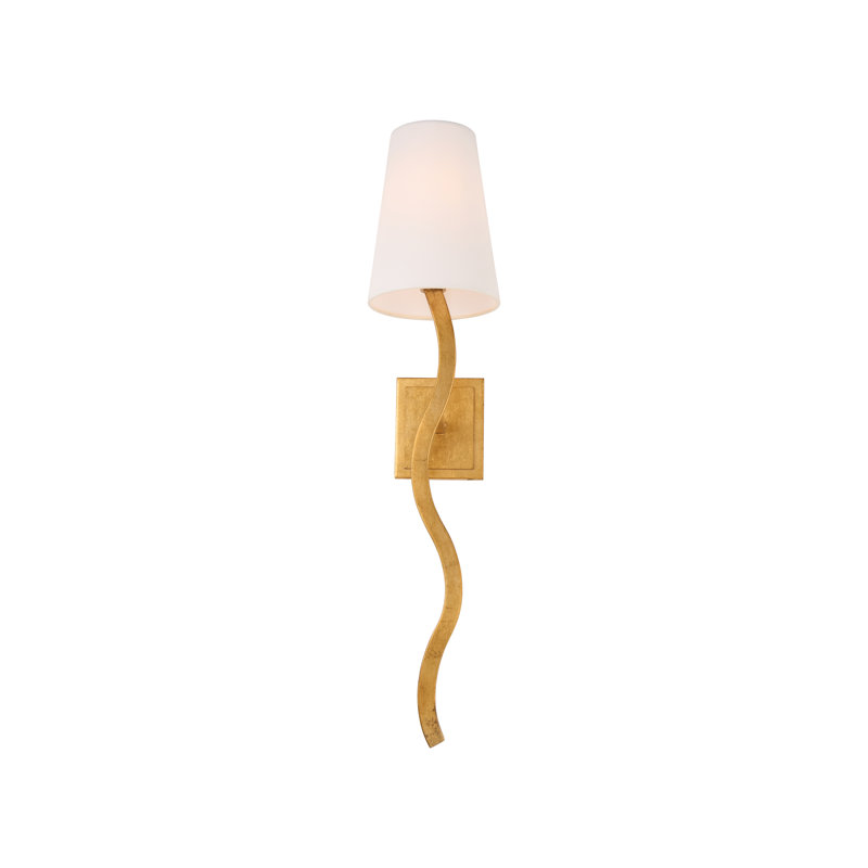 Sway Sconce-Gold Leaf (Left), Off White, Antique Gold