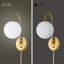 Selenia Iron Armed Wall Sconces White Globe Glass Shade (Set of 2)-455812275