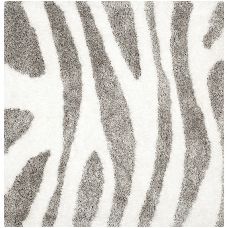 Tapis à imprimé animal touffeté à la main Hempstead Barcelona, Carré 5 pi