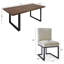 Ensemble de salle à manger 4 personnes avec table rectangulaire Cederick-101986284-101986288