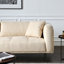 Causeuse-coussin modulaire 100% polyester crème