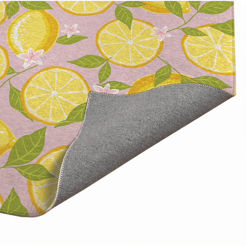 Paillasson citrons, L 60 po x L 84 po, Pink