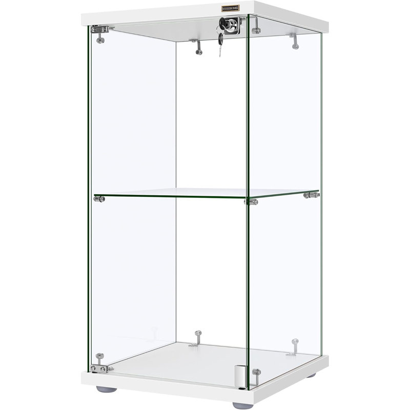 Vitrine en verre 2 couches avec serrure