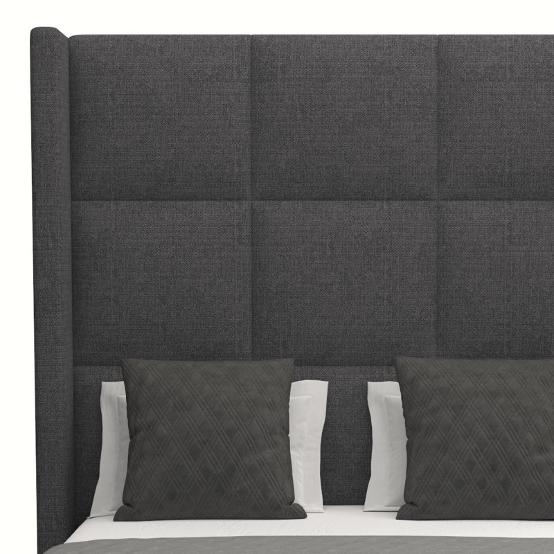 Lit escamotable capitonné standard Esparto, Revolution® gris anthracite, Très grand (haut)