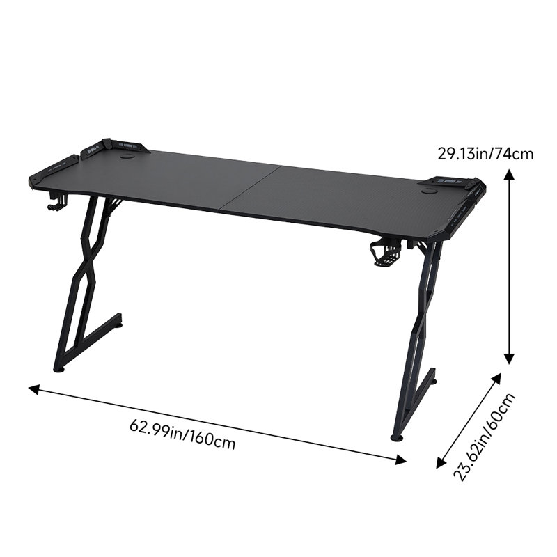 Steel Computer Desk, 74cm H x 160cm W x  60cm D